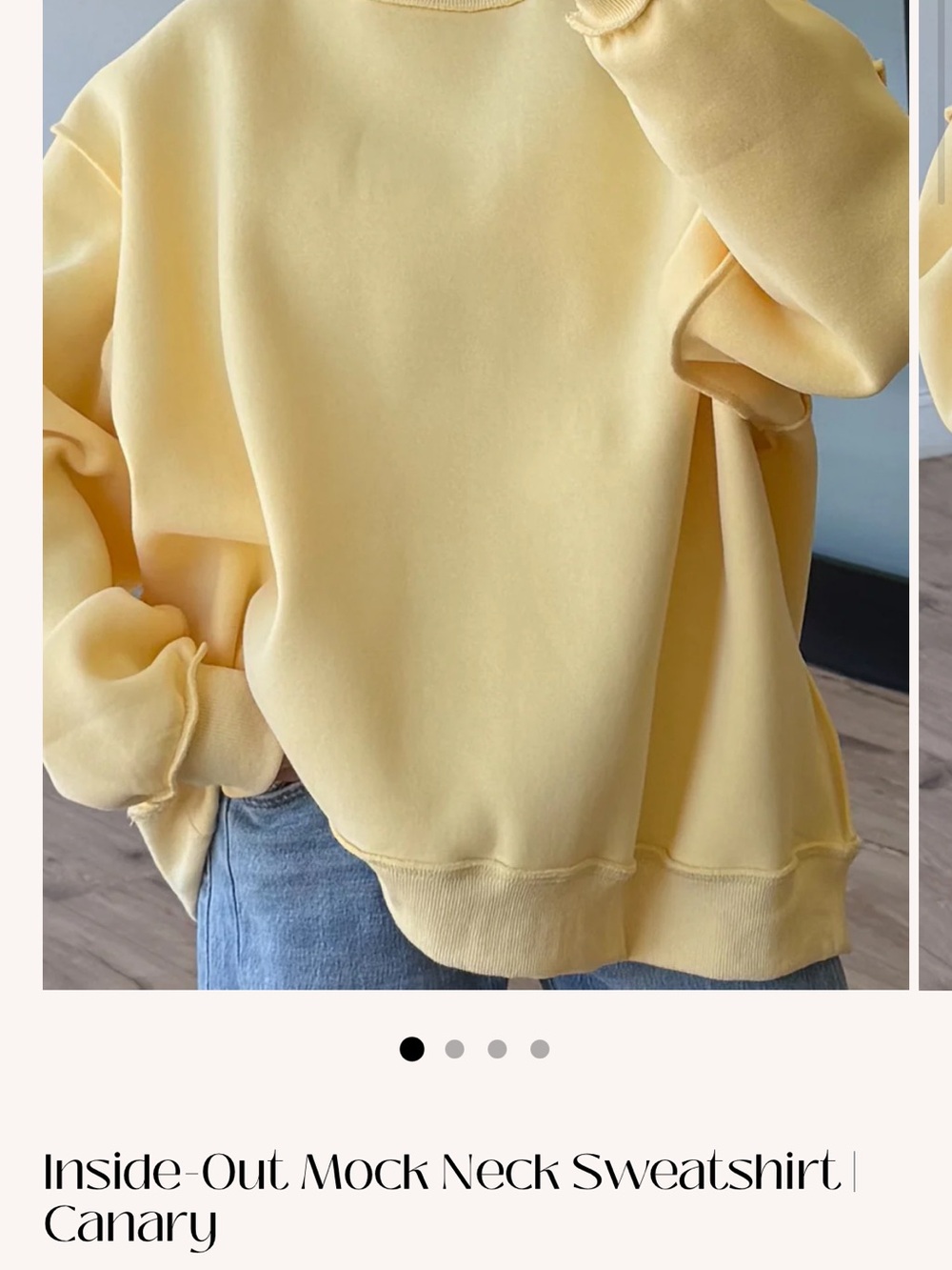 Butter yellow mock neck sweatshirt | talulah